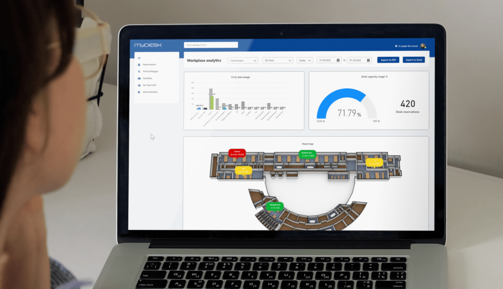 MyDesk analytics app