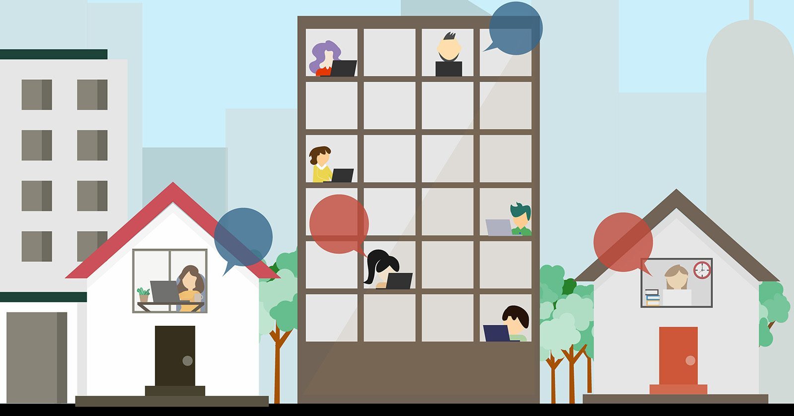 Flexible offices - working from home and office