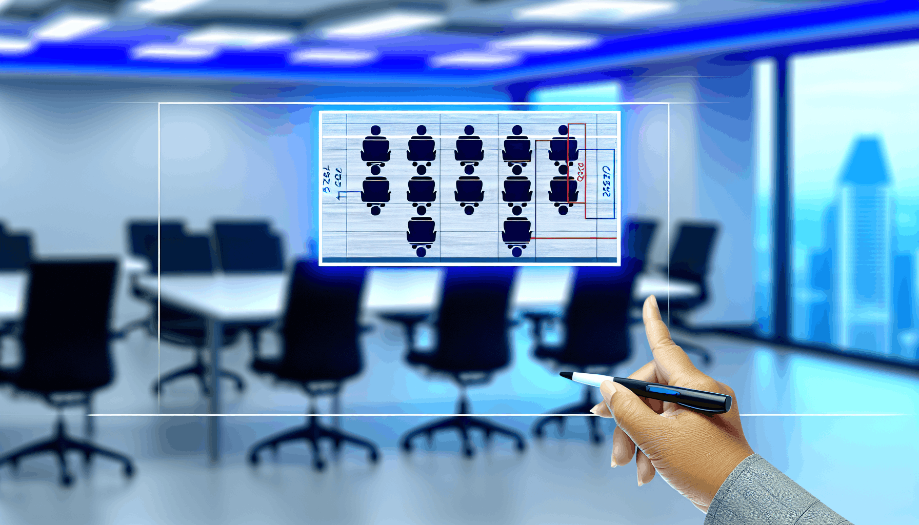 Show where employees sit with an info screen that presents your floor plan
