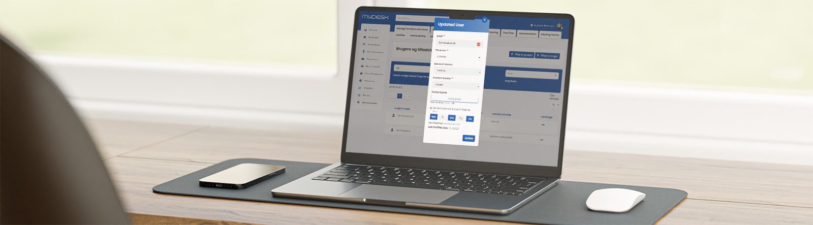 Autobooking of desk at the office