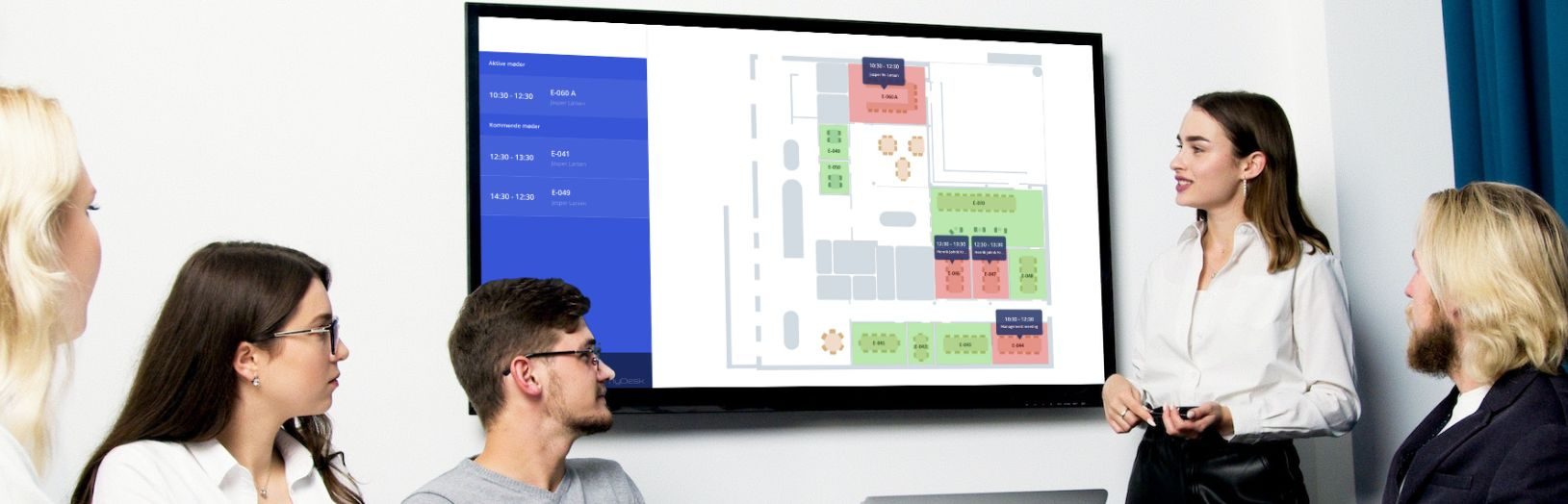 MyDesk infoscreen in meeting room