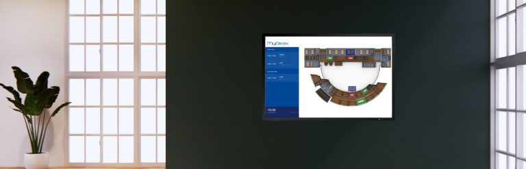 infoscreen on wall