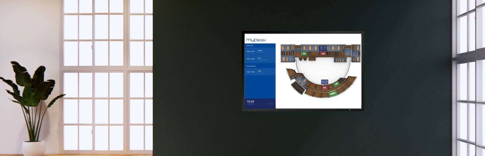 infoscreen on wall