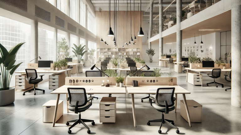 stort lyst kontor