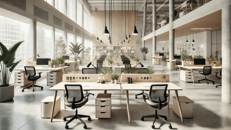 stort lyst kontor