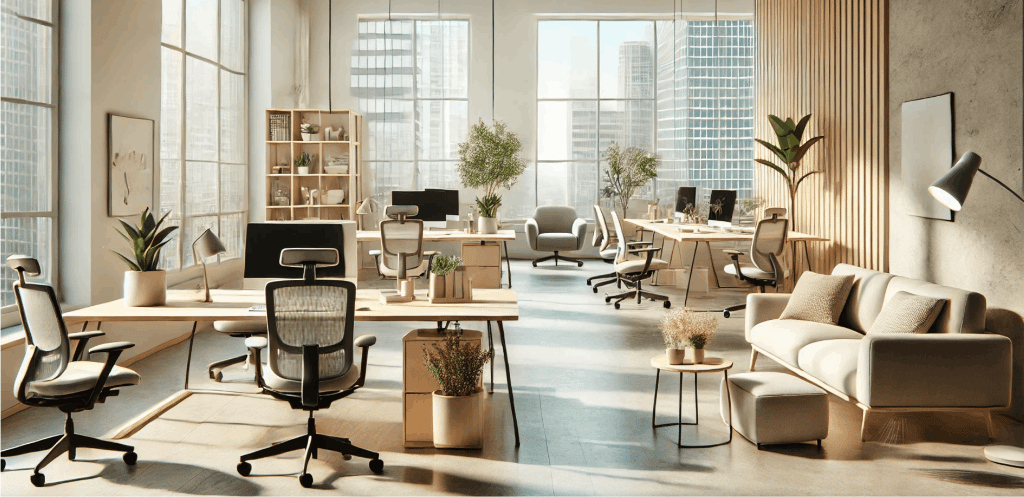 stort lyst kontor