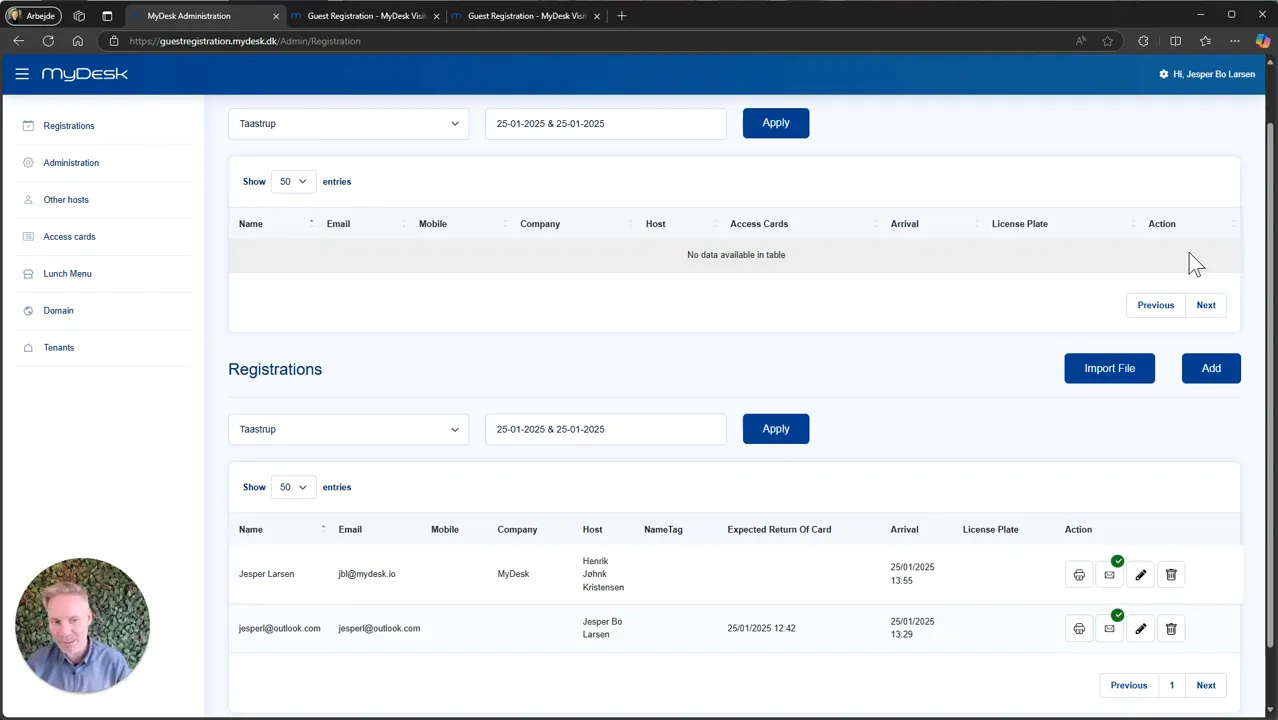 Automatic settings in the system