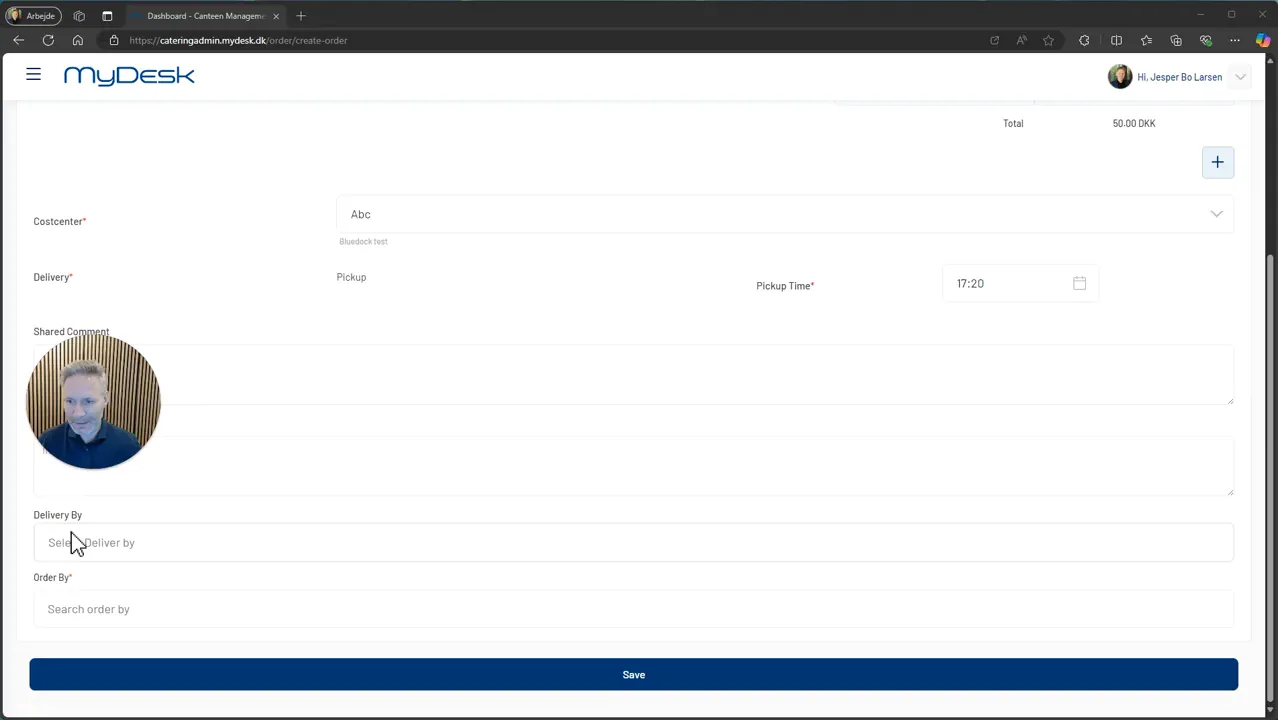 Specifying delivery information