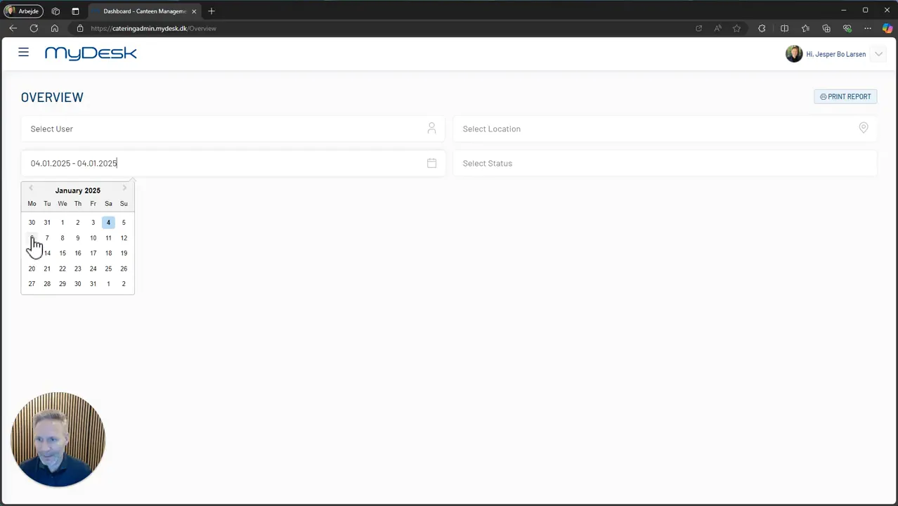 Select a specific day or period