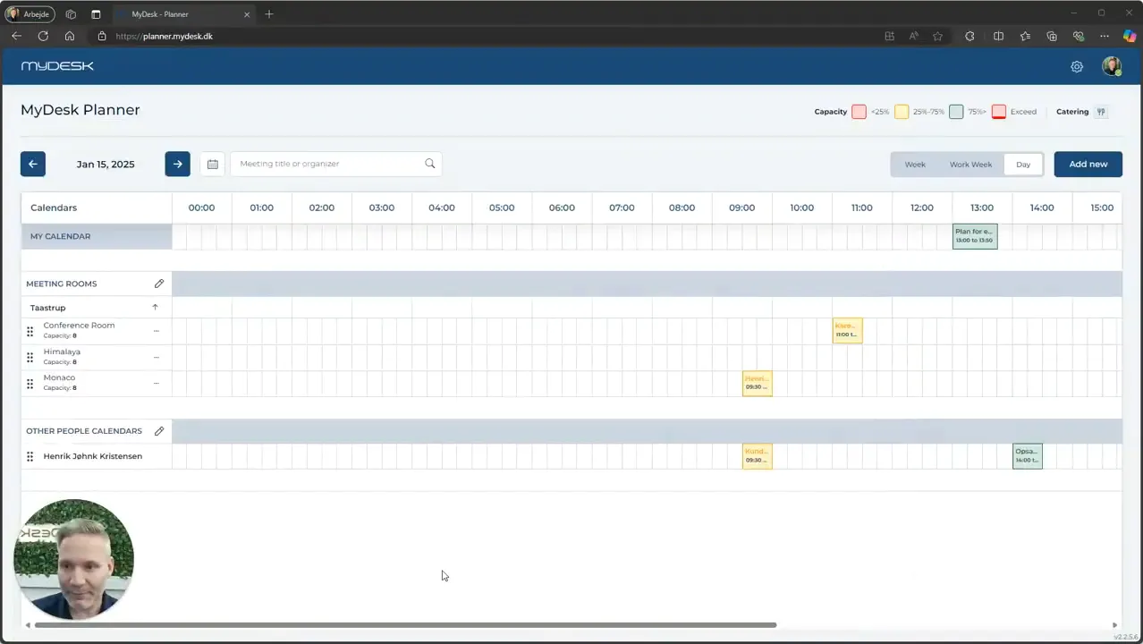 Log in to MyDesk Planner