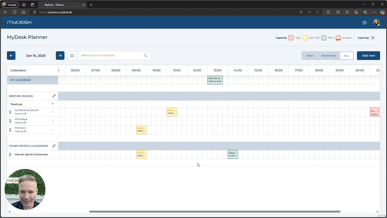 View the person's calendar