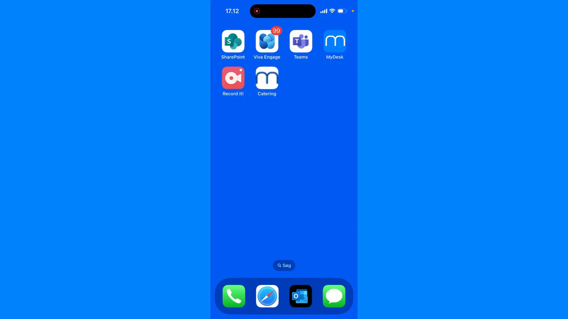 Åbning af MyDesk app