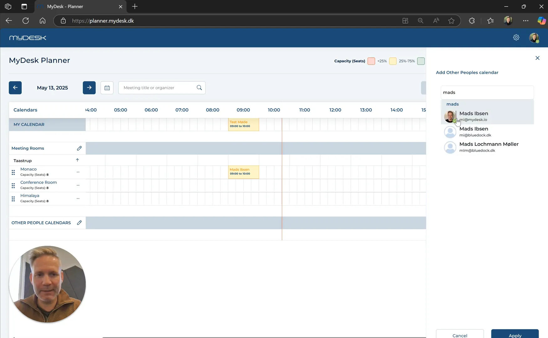 Find meeting in someone else's calendar