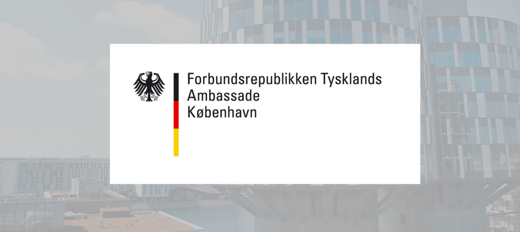 Den Tyske Ambassade logo og bygning