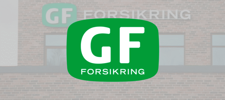 GF Forsikring logo og bygning