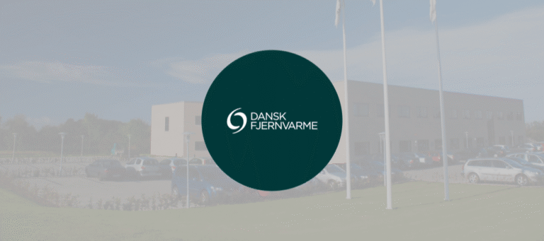 Dansk Fjernvarme logo og bygning
