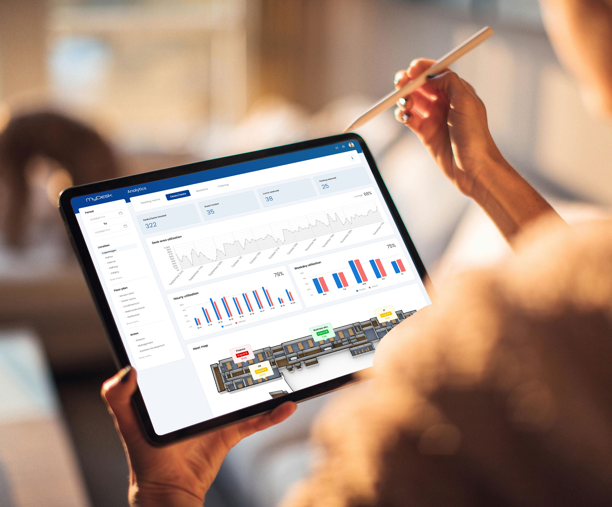 Få realtidsdata med MyDesk analytics