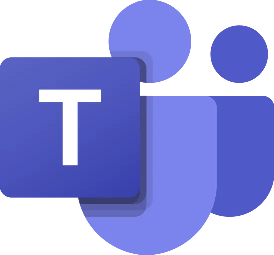 Abstract composition of purple rounded shapes with a large white letter T tile in the foreground.