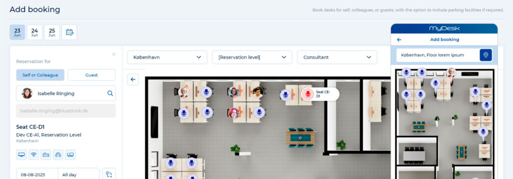 Desk booking