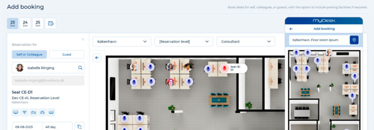 Desk booking