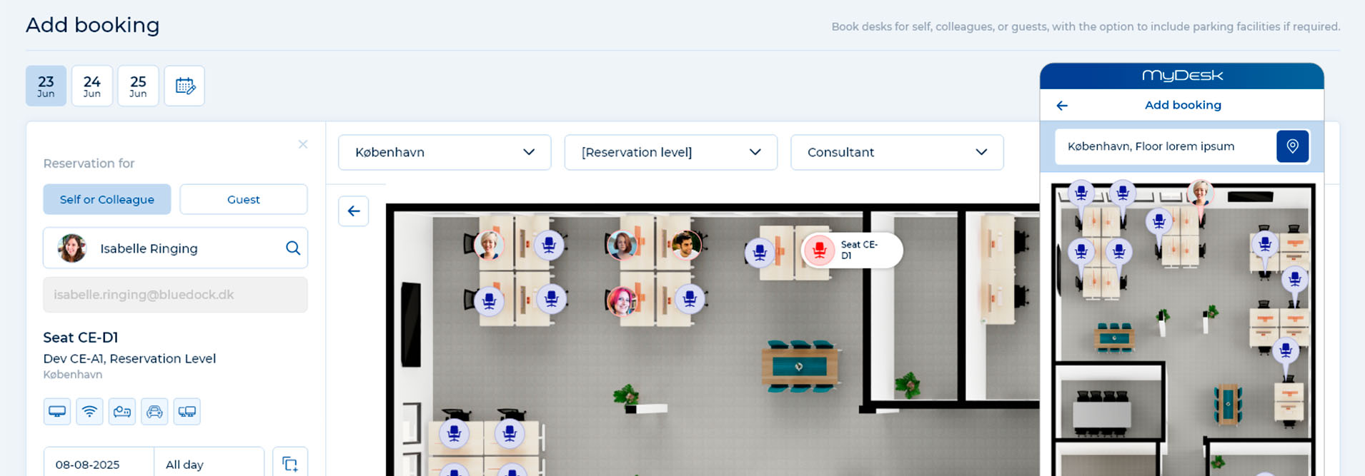 Desk booking